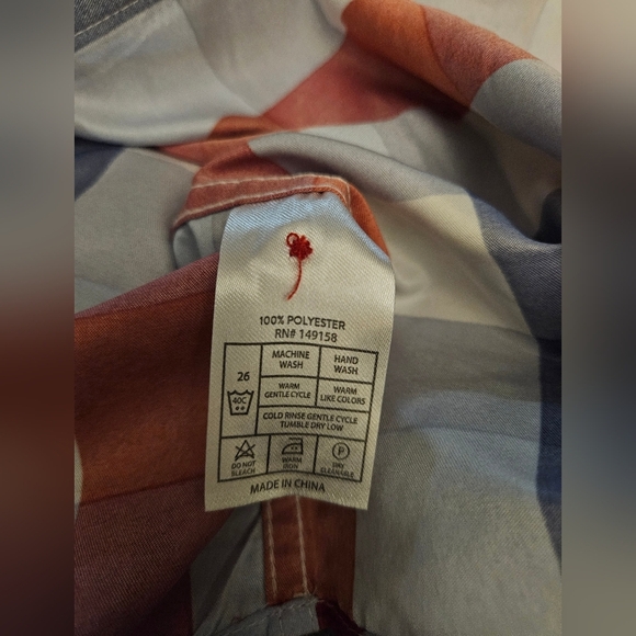 Big Boy (14-16) Flannel, Plaid Pattern Shirt - Red and Blue - Picture 8 of 9